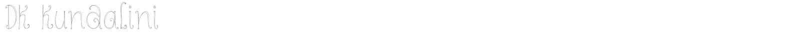 DK Kundalini font preview